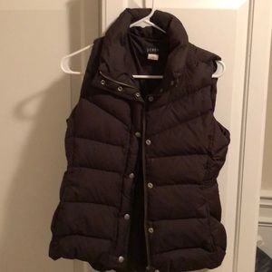 women’s size small chocolate brown down vest